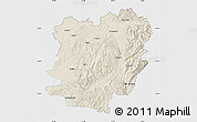 Shaded Relief Map of Caras-Severin, single color outside
