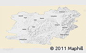 Classic Style Panoramic Map of Caras-Severin, single color outside