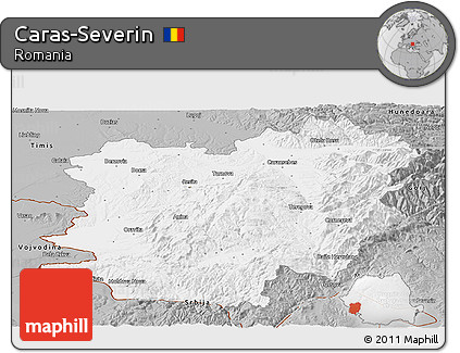 Gray Panoramic Map of Caras-Severin