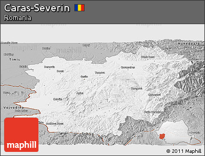 Gray Panoramic Map of Caras-Severin