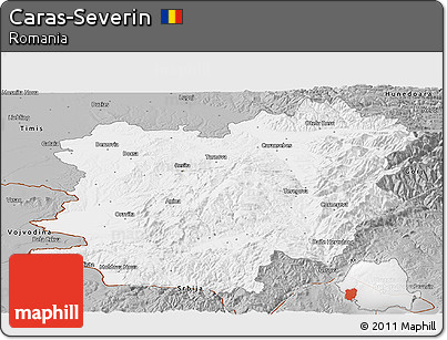 Gray Panoramic Map of Caras-Severin