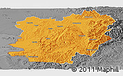 Political Panoramic Map of Caras-Severin, desaturated