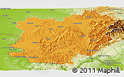 Political Panoramic Map of Caras-Severin, physical outside