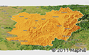 Political Panoramic Map of Caras-Severin, satellite outside