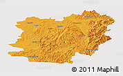 Political Panoramic Map of Caras-Severin, single color outside
