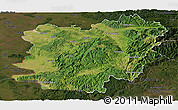 Satellite Panoramic Map of Caras-Severin, darken