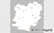 Gray Simple Map of Caras-Severin, cropped outside