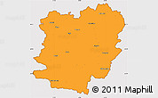 Political Simple Map of Caras-Severin, cropped outside