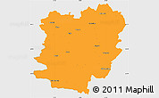 Political Simple Map of Caras-Severin, single color outside