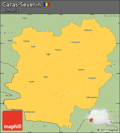Savanna Style Simple Map of Caras-Severin