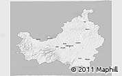 Gray 3D Map of Cluj, single color outside