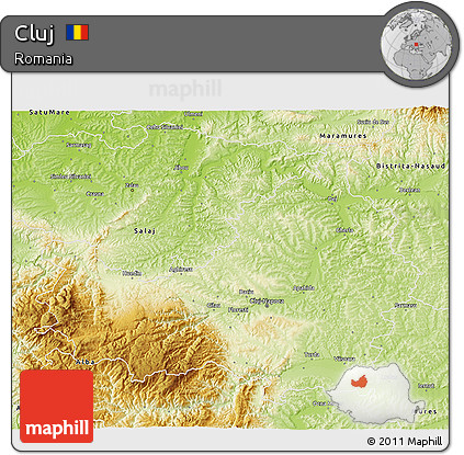 Physical 3D Map of Cluj