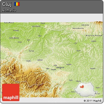 Physical 3D Map of Cluj