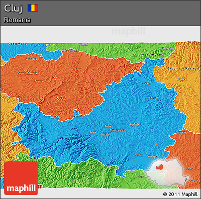 Political 3D Map of Cluj