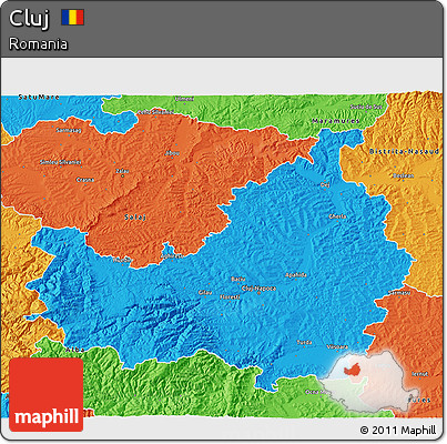 Political 3D Map of Cluj