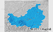 Political 3D Map of Cluj, lighten, desaturated