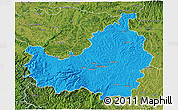 Political 3D Map of Cluj, satellite outside