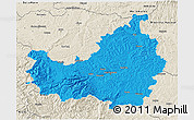 Political 3D Map of Cluj, shaded relief outside