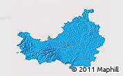 Political 3D Map of Cluj, single color outside