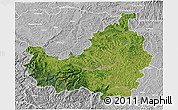 Satellite 3D Map of Cluj, lighten, desaturated