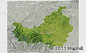 Satellite 3D Map of Cluj, lighten, semi-desaturated