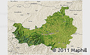 Satellite 3D Map of Cluj, shaded relief outside