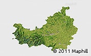 Satellite 3D Map of Cluj, single color outside