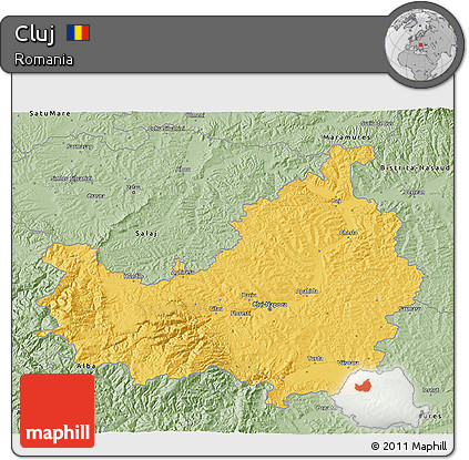 Savanna Style 3D Map of Cluj