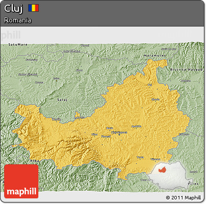 Savanna Style 3D Map of Cluj