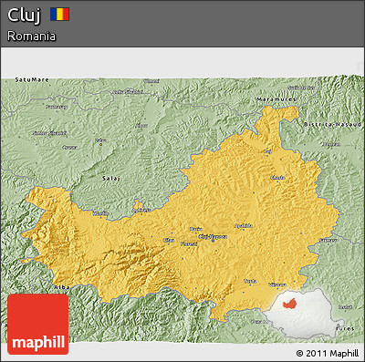 Savanna Style 3D Map of Cluj