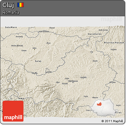 Shaded Relief 3D Map of Cluj
