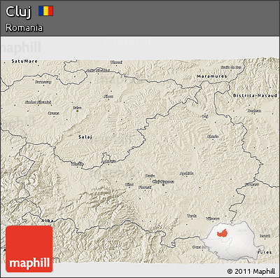 Shaded Relief 3D Map of Cluj