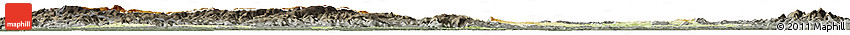 Physical Horizon Map of Cluj, darken, semi-desaturated