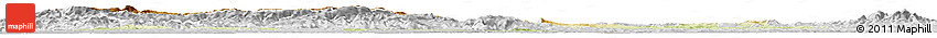 Physical Horizon Map of Cluj, lighten, desaturated