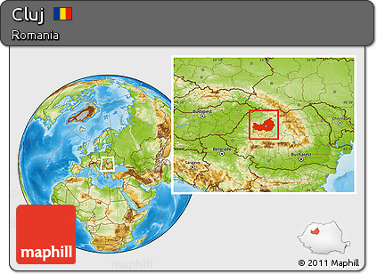 Physical Location Map of Cluj