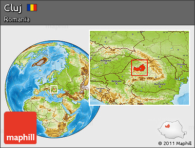Physical Location Map of Cluj