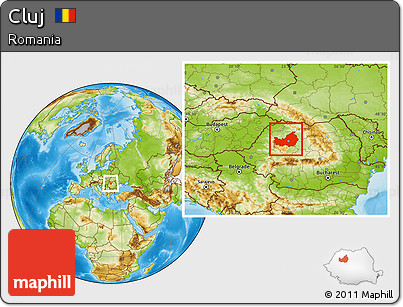 Physical Location Map of Cluj