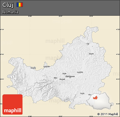 Classic Style Map of Cluj, single color outside