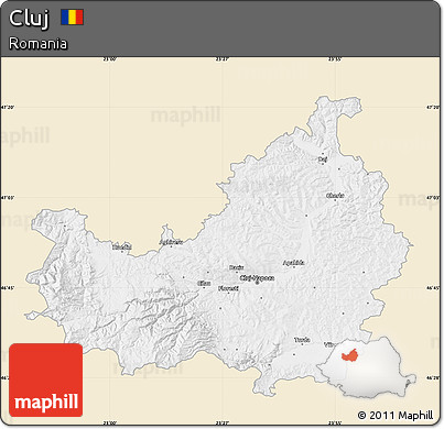 Classic Style Map of Cluj, single color outside