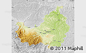 Physical Map of Cluj, lighten, desaturated