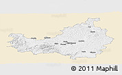 Classic Style Panoramic Map of Cluj, single color outside