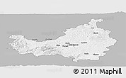 Gray Panoramic Map of Cluj, single color outside