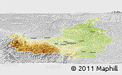 Physical Panoramic Map of Cluj, lighten, desaturated