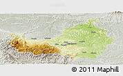 Physical Panoramic Map of Cluj, lighten, semi-desaturated