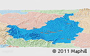 Political Panoramic Map of Cluj, lighten