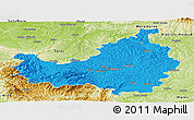 Political Panoramic Map of Cluj, physical outside