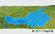 Political Panoramic Map of Cluj, satellite outside