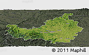 Satellite Panoramic Map of Cluj, darken, semi-desaturated