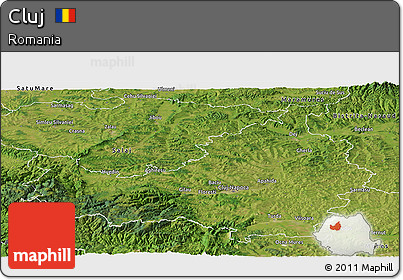 Satellite Panoramic Map of Cluj