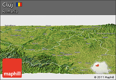 Satellite Panoramic Map of Cluj